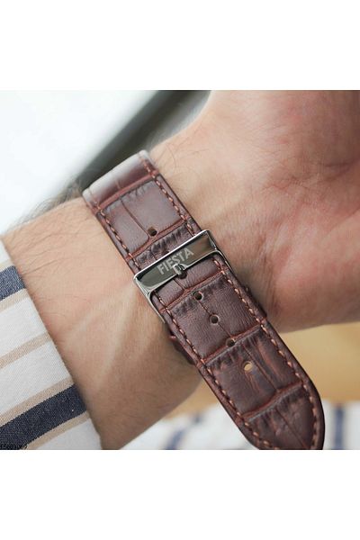 Fiesta Fs601069 Men's Wrist Watch with Leather Band