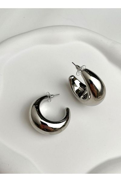 MioArt Women's Bombeli Trend Moon Earrings