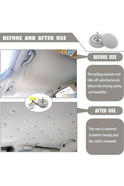 OEM Set of 60 car roof repair staples, easy to install, gray