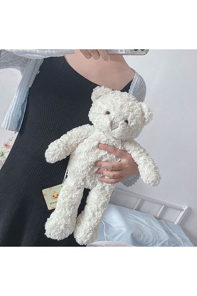 Choice 40cm White Cute Curly love Teddy Bear Plush Toy Hug Bear Dolls Children Birthday Gift Pillow Teddy b