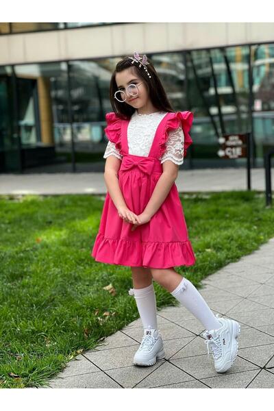 KOKOŞ BEBEK Guipure Blouse Combination with Slope |   Between 3/12 Years