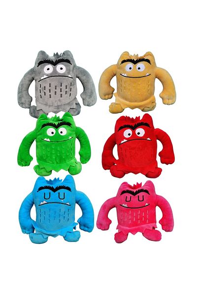 Choice WHITE 6pcs/set Kawaii The Color Monster Plush Doll Children Monster Color Emotion Plushie Stuffed To