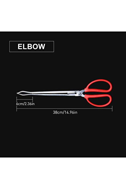 Choice3 ملقط متعدد الوظائف من الفولاذ المقاوم للصدأ بطول 38 سم، بمقبض أحمر، م...