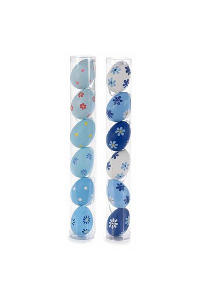 Decorer Set 12 decorative eggs made of multicolor plastic