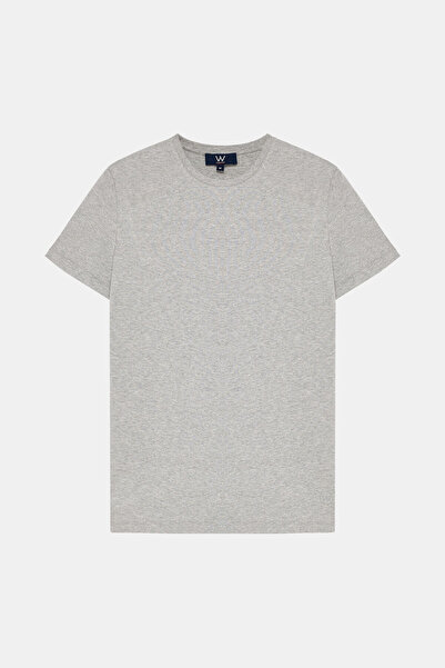 W Collection Gray Melange Crew Neck T-Shirt