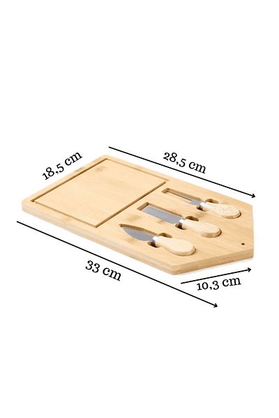 Köken Koken cheese serving platter, Set of 3 cutlery, bamboo/stainless steel, Wood