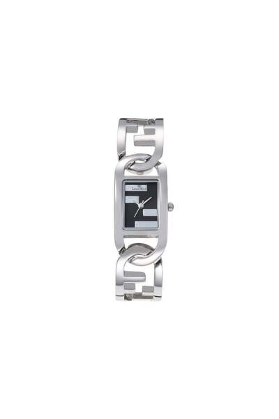 Louis Nice Ladies' Silver Slim Rectangle Watch