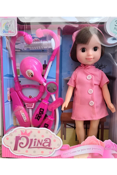 rexa مجموعة دمية الطبيب بلينا - لعبة لعب الأدوار الطبية مع ملحقات للأطفال