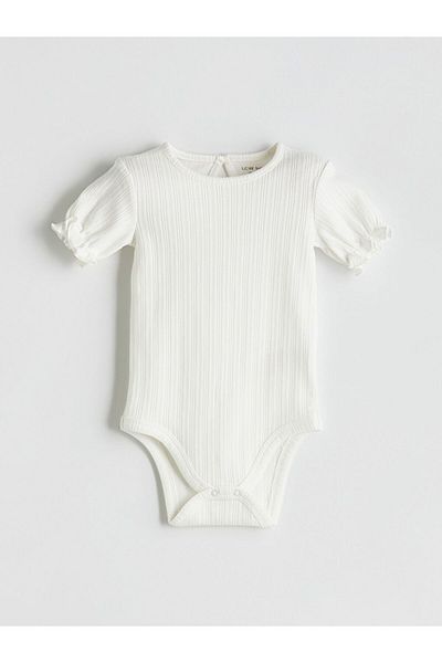 LC Waikiki Lcw Baby Crew Neck Basic Baby Girl Snap Bodysuit
