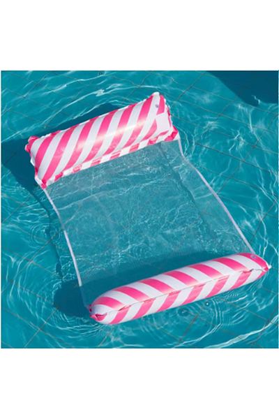 Choice rose red Foldable Striped Inflatable Lounge Chair, Suitable For Swimming Pool Parties And Beach Leis
