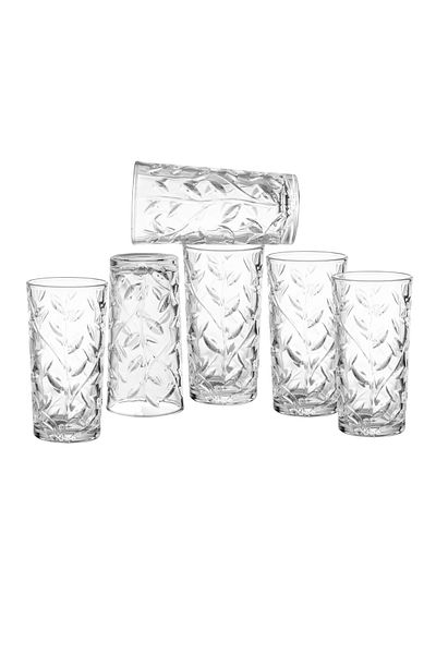 Blinkmax Set of 6 clear glass water glasses