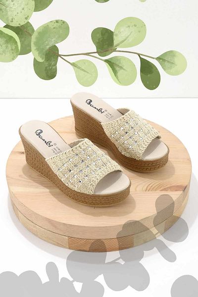 Bambi Beige Women's Slippers K04956015516