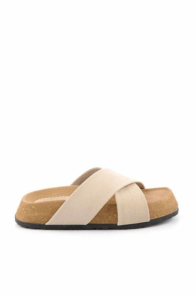 Bambi Beige Women's Slippers K04576202401