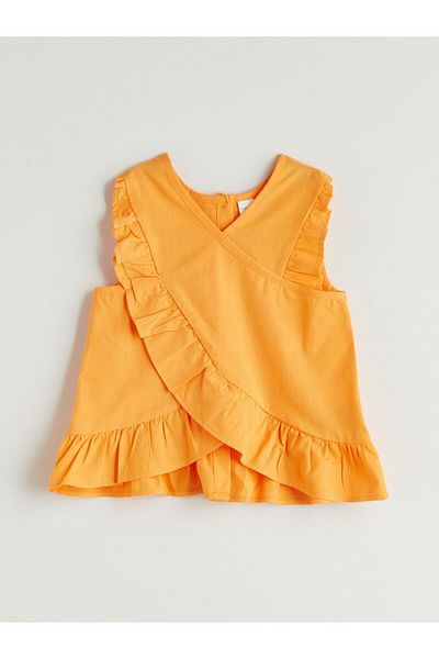 LC Waikiki New Season Crew Neck Basic Girls Blouse and Shorts 2-Piece Set - S5Pu74Z1