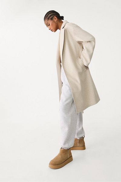 Stradivarius Soft-touch coat with belt
