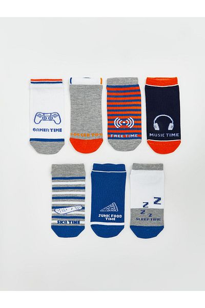 LC Waikiki Mixed Patterned Boy's Booties Socks 7 Pack