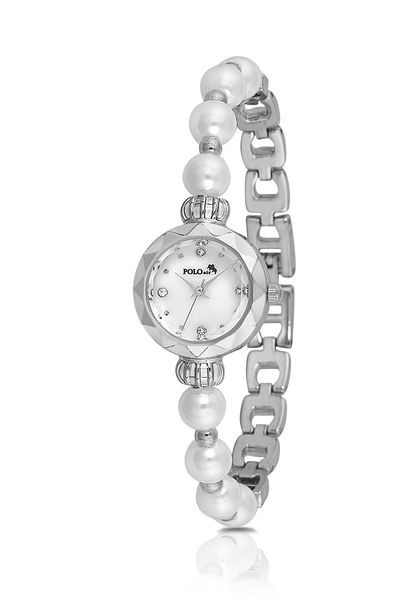 Polo Air Elegant Pearl Look Women Wrist Watch Silver White Color Pl-1530B2X