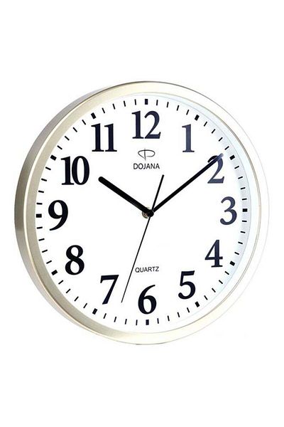 dojana Round Analog Wall Clock Gold/White
