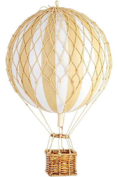 Authentic 1928 Hot Air Balloon Decoration, Authentic Models, Travels Light, White/Ivory, 18x18x30 cm