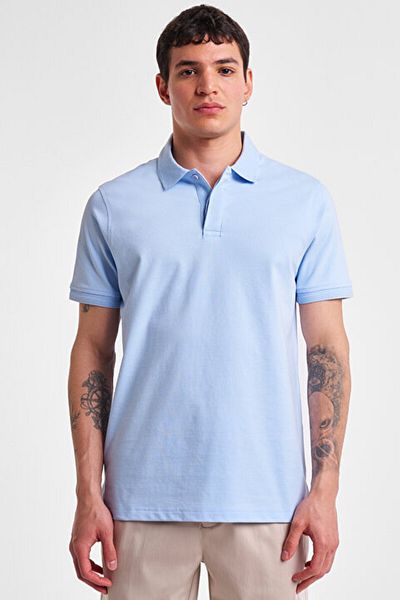 Lescon Men's Short Sleeve Polo Neck T-Shirt 25Y-1134