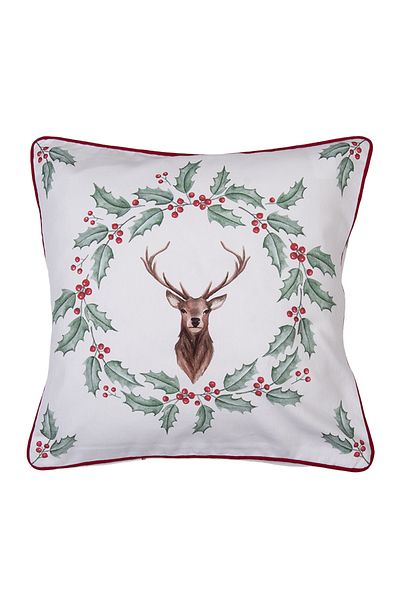 Clayre & Eef Set 2 fete perna Craciun Ren Holly 40x40 cm