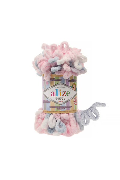 Alize Νήμα Πλεξίματος Puffy Color, Συσκευασία 5 τεμαχίων – Πολύχρωμο νήμα που...