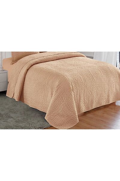 CHIRASO CHIRASO 3-Piece Duvet Cover Set, 230x250 cm, Satin Cotton, Embossed Pattern, UNI, light brown