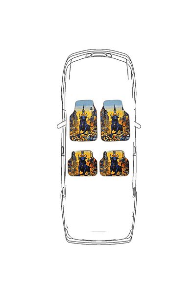 GENERAL DECOMAT Bull Print Car Mats – Universal PVC Set