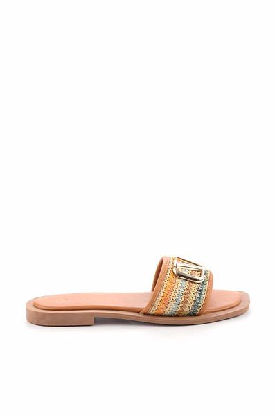Bambi Mustard Multicolor Women's Slippers K04862501428