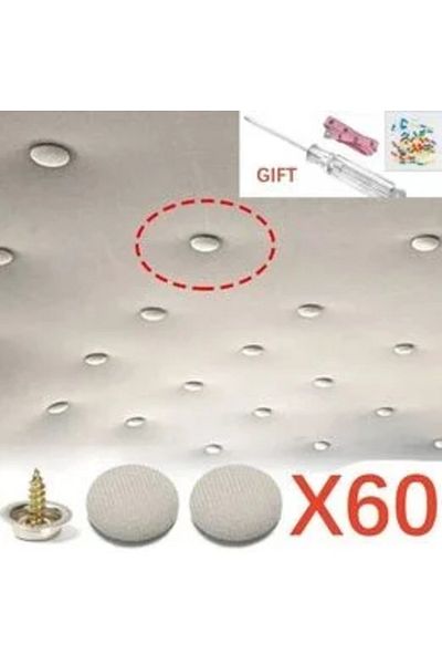 MNMYSTYLE Professional Set of 60 Upholstery Staples, 60 Ceiling Fixing Needles and Screwdriver Repair