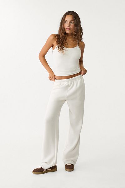 Stradivarius Soft-touch straight-leg trousers