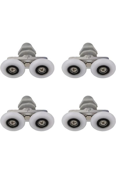 OEM Set of 4 shower cabin rollers, Aluminum alloy, 23 mm, Gray
