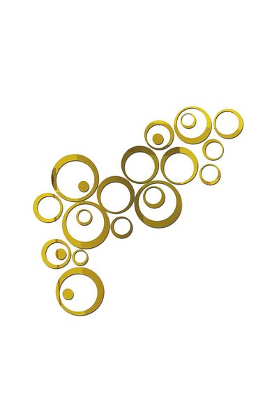 OEM Set de oglinzi cu design modern - Oglinzi decorative acrilice GOLD - MyStyle� Luxury Home 24 piese/set