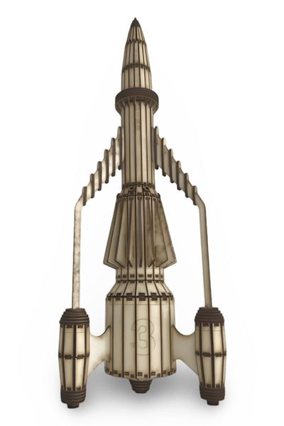 ALGWOOD Thunderbird 3 Spacecraft Model - 373 Pieces Wooden 3D Puzzle - Tb3 Ssto Rocket Model