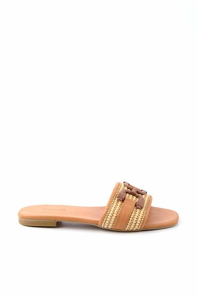 Bambi Γυναικείες Παντόφλες Beige Tan K04862001728