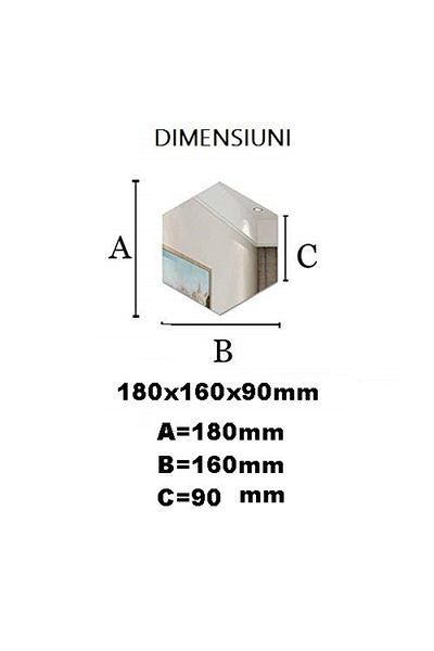 OEM Hexagon Design Mirror Set - Decorative Acrylic Crystal Mirrors - Diamond Luxury Home - Diagonal