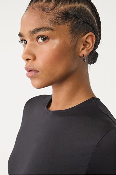 Stradivarius Short sleeve polyamide bodysuit