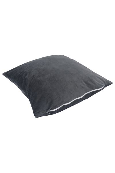 Decorer Decorative Velvet Pillow Grey Alita 45x45 cm