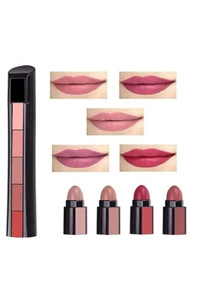 huitich أحمر شفاه غير لامع 5 في 1