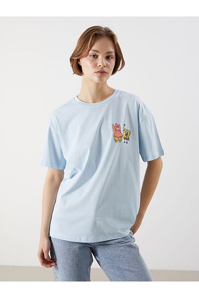 LC Waikiki Tricou pentru femei cu imprimeu Sunger Bob de sezon nou - S5OY25Z8