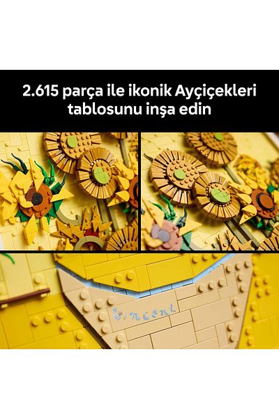 LEGO ®   Art Vincent Van Gogh – Sunflowers 31215 - 18+ Collectible Painting Making Set (2615 Pr)