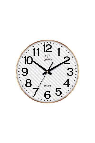 dojana Analog Wall Clock Gold White