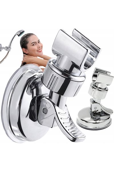 OEM Suction cup shower head holder, DexXer, Plastic, Silver