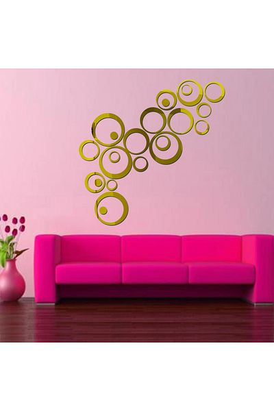 OEM Set de oglinzi cu design modern - Oglinzi decorative acrilice GOLD - MyStyle� Luxury Home 24 piese/set
