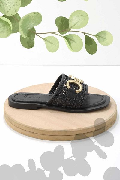 Bambi Black Women's Slippers K04826052216