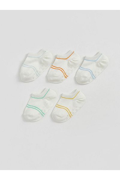 LC Waikiki New Season Striped Baby Boy Booties Socks 5-Piece - S5Ho99Z1