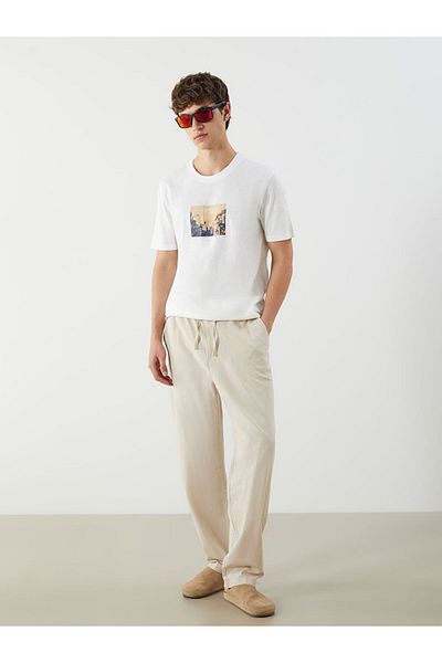 LC Waikiki Ανδρικό παντελόνι New Season Casual Fit Λινό Μικτό - S5IP26Z8