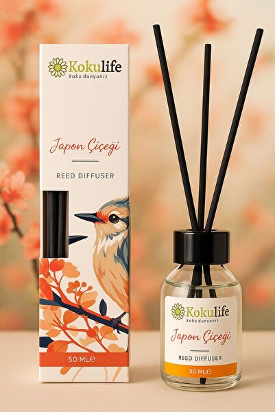 KOKULİFE JAPON ÇİÇEĞİ ÇUBUKLU ODA VE ORTAM KOKUSU 50 ML FERAH VE KALICI KOKU