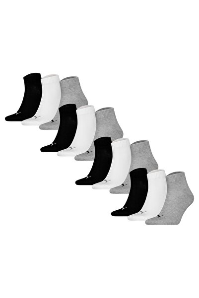 Puma Unisex Quartersocken, 12er Pack - Quarter Plain 12P, Logo, einfarbig