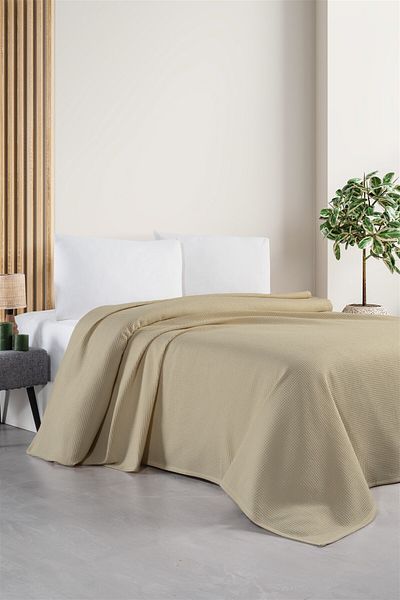 DENİZLİ ÇEYİZ Double Waffle Pattern Honeycomb Pique
